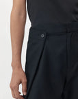 Agni Fold Detail Trousers Black