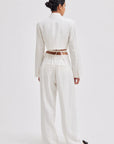Female Lino Trousers Antique White