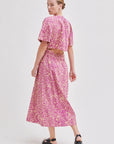 Female Grazie Printed Dress Meadow Mauve