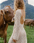 Spell Belladonna Helena Crochet Lace Gown Cream