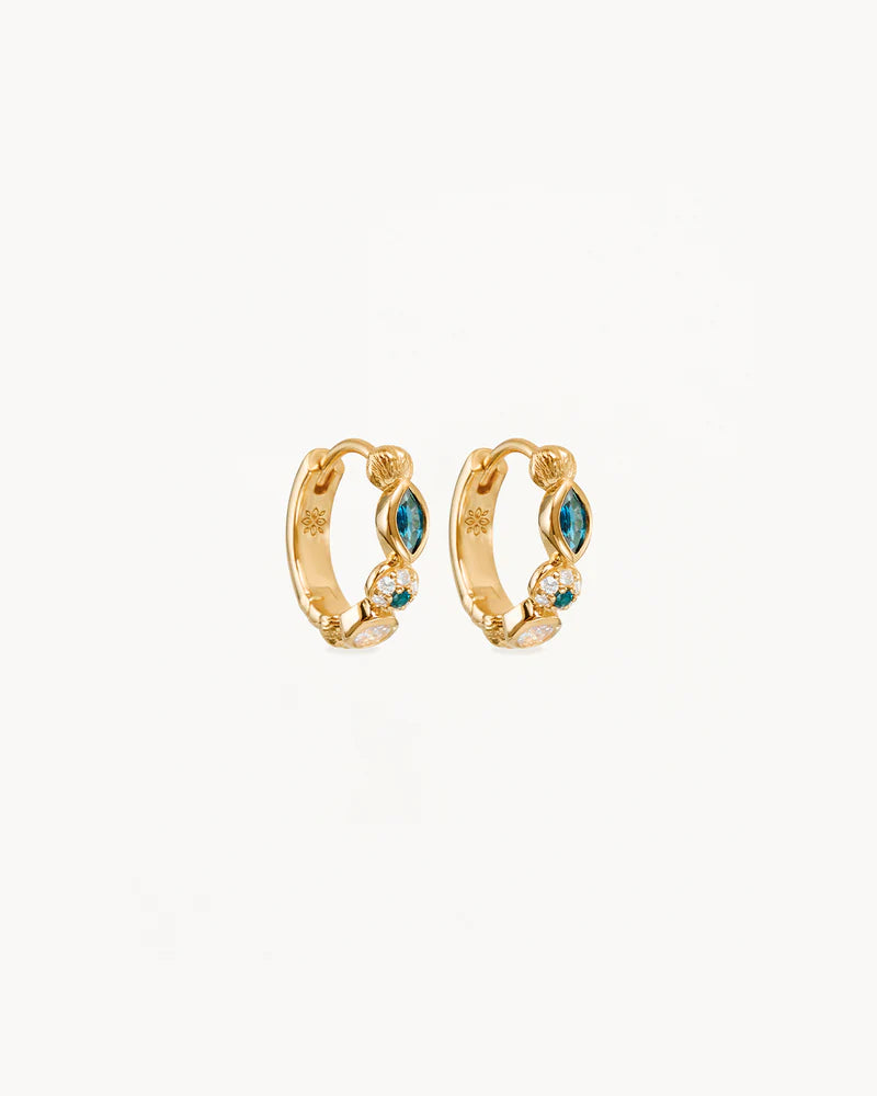 By Charlotte 18k Gold Vermeil Protection of Eye Hoops