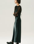 Silk Laundry Deco Rouleau Dress Black