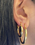 Misuzi Milan Hoop Earring Gold 25mm
