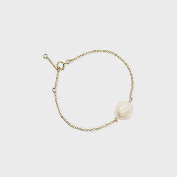 Misuzi Emmy Baroque Pearl Bracelet Gold