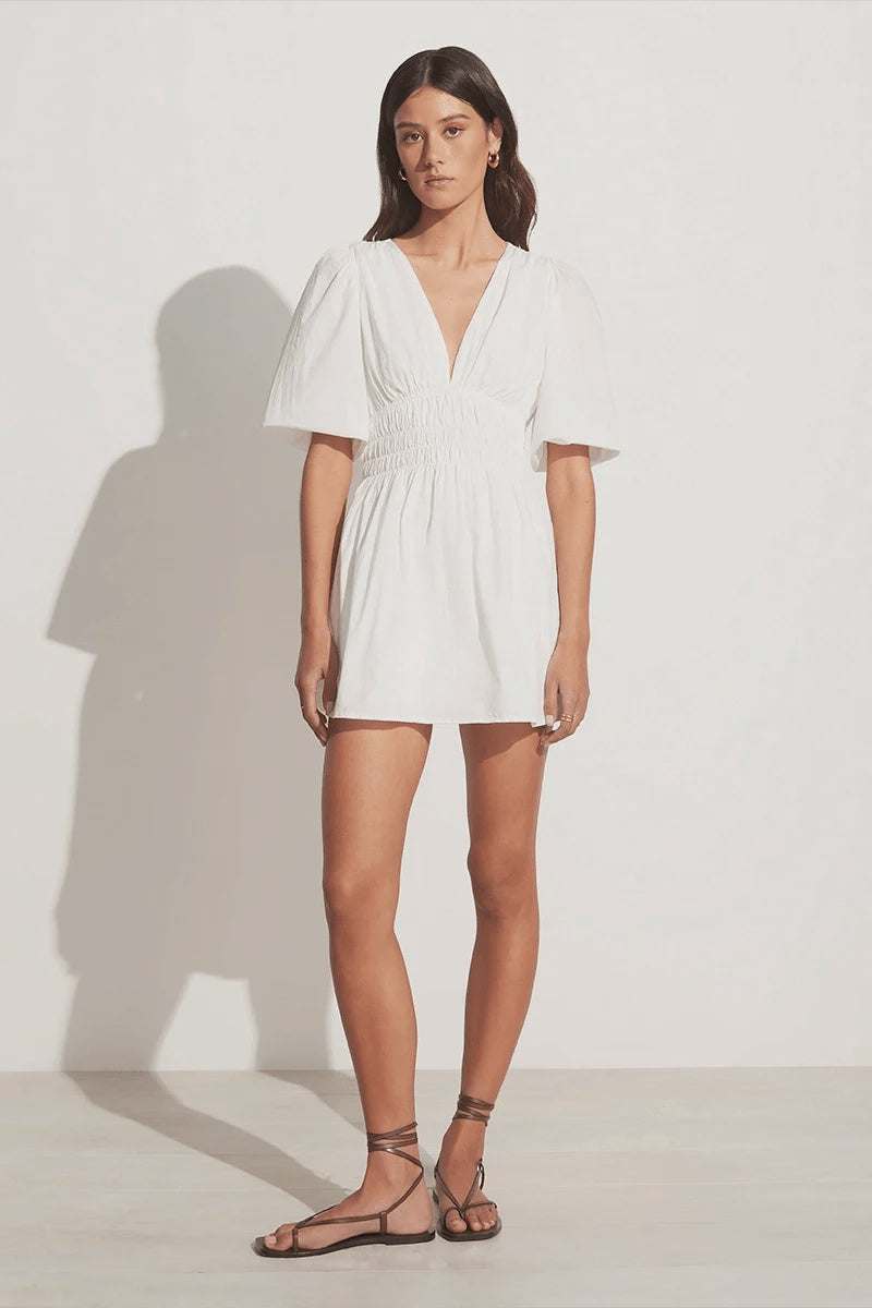 Brand Valledoria Mini Dress White