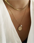 Misuzi Dylan Herringbone Chain Necklace Gold
