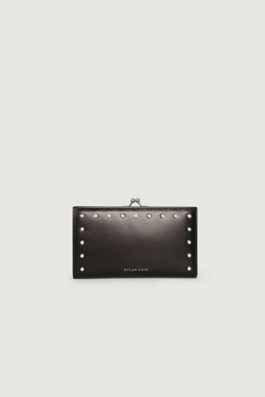 Large Forever Love Studded Wallet Silver