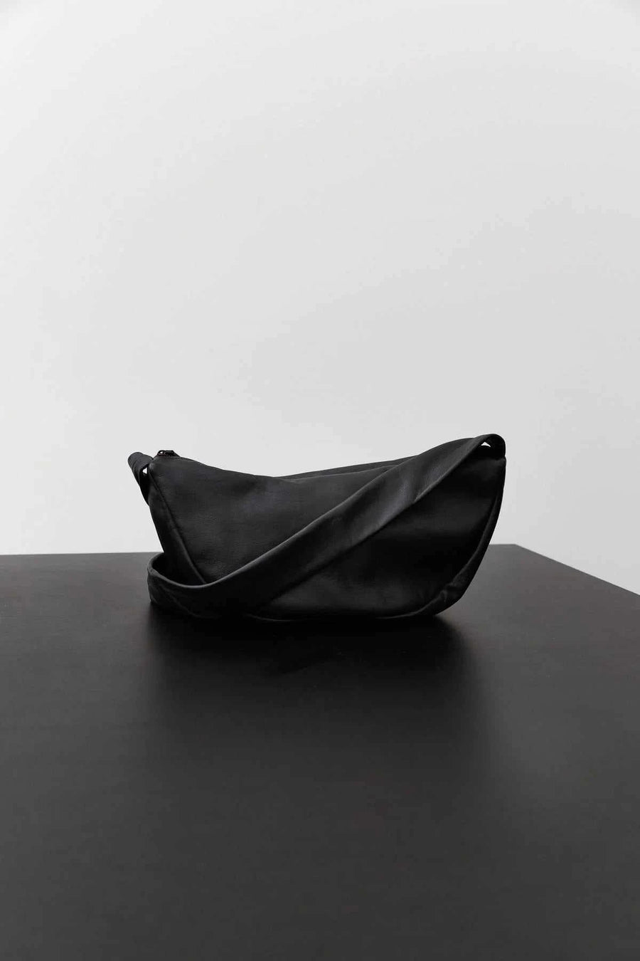 St Agni Soft Crescent Bag Black