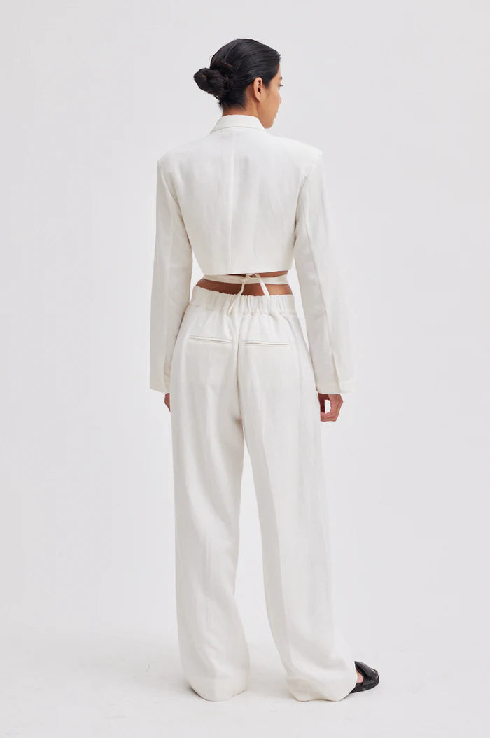 Second Female Lino Trousers Antique White