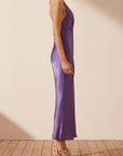 Shona Joy Lana Plunged Cross Back Midi Dress Purple