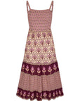 Spell Chateau Quilted Strappy Maxi Dress Grape