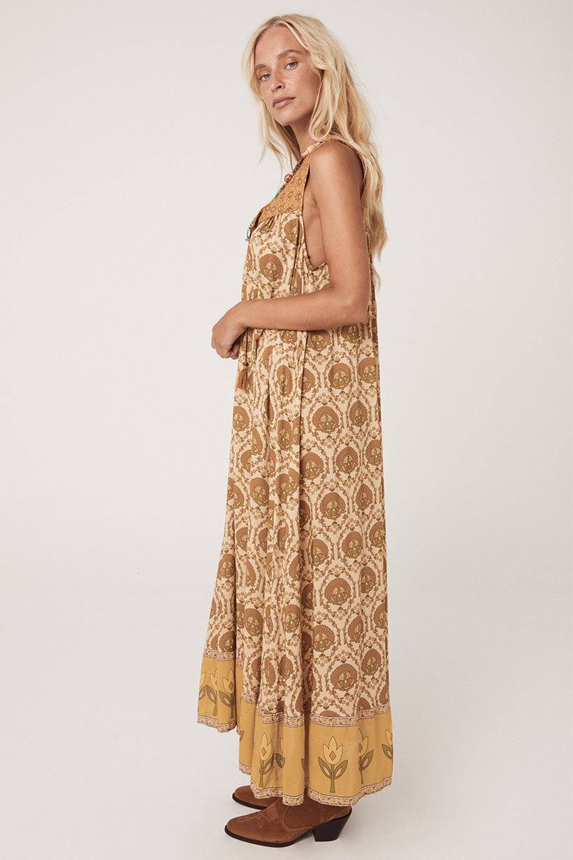 Spell Chateau Maxi Sundress Champagne