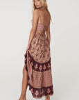 Spell Chateau Quilted Strappy Maxi Dress Grape