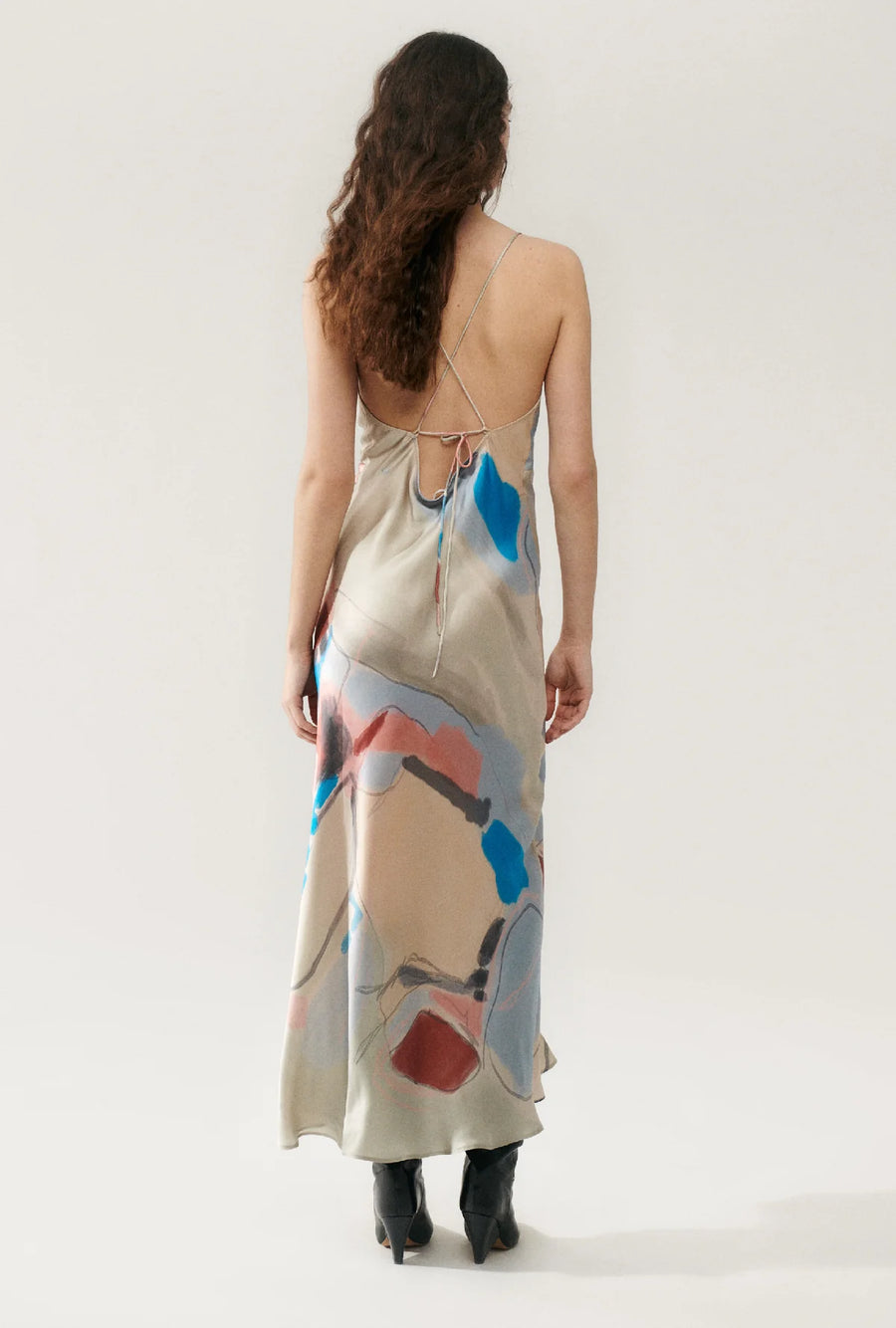 Silk Laundry Deco Rouleau Dress Expressionist