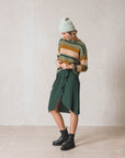 Indi and Cold Striped Knitted Jumper Verde