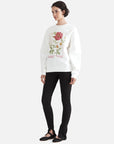 Ena Pelly Bouquet Relaxed Sweater Vintage White