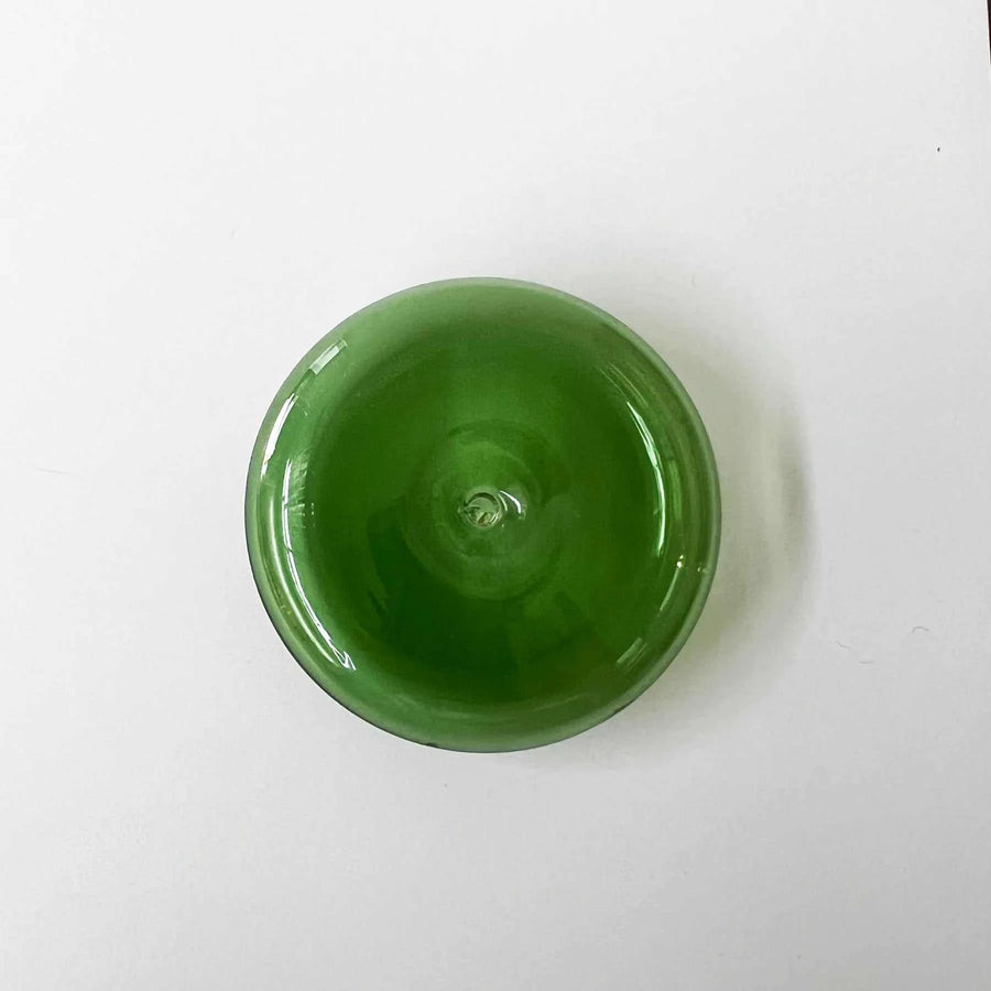 Gentle Habits Glass Vessel Incense Holder Green