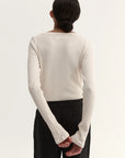 Hyde and Stone Tove Knit Long Sleeve Cream