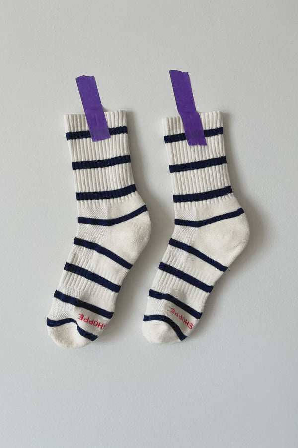 Le Bon Shoppe Stripe Boyfriend Socks Sailor Stripe