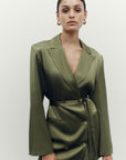 Shona Joy Arienzo Blazer Dress Green Olive