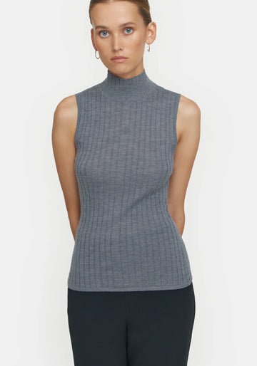 Viktoria and Woods Justice Sleeveless Top Charcoal Marl