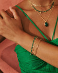 Murkani Wandering Soul Green Onyx Bracelet Gold