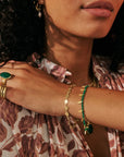 Murkani Wandering Soul Green Onyx Bracelet Gold