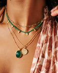 Murkani Wandering Soul Green Onyx Choker Necklace Gold