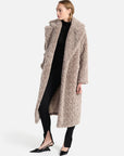 Ena Pelly Shaggy Faux Fur Jacket Taupe