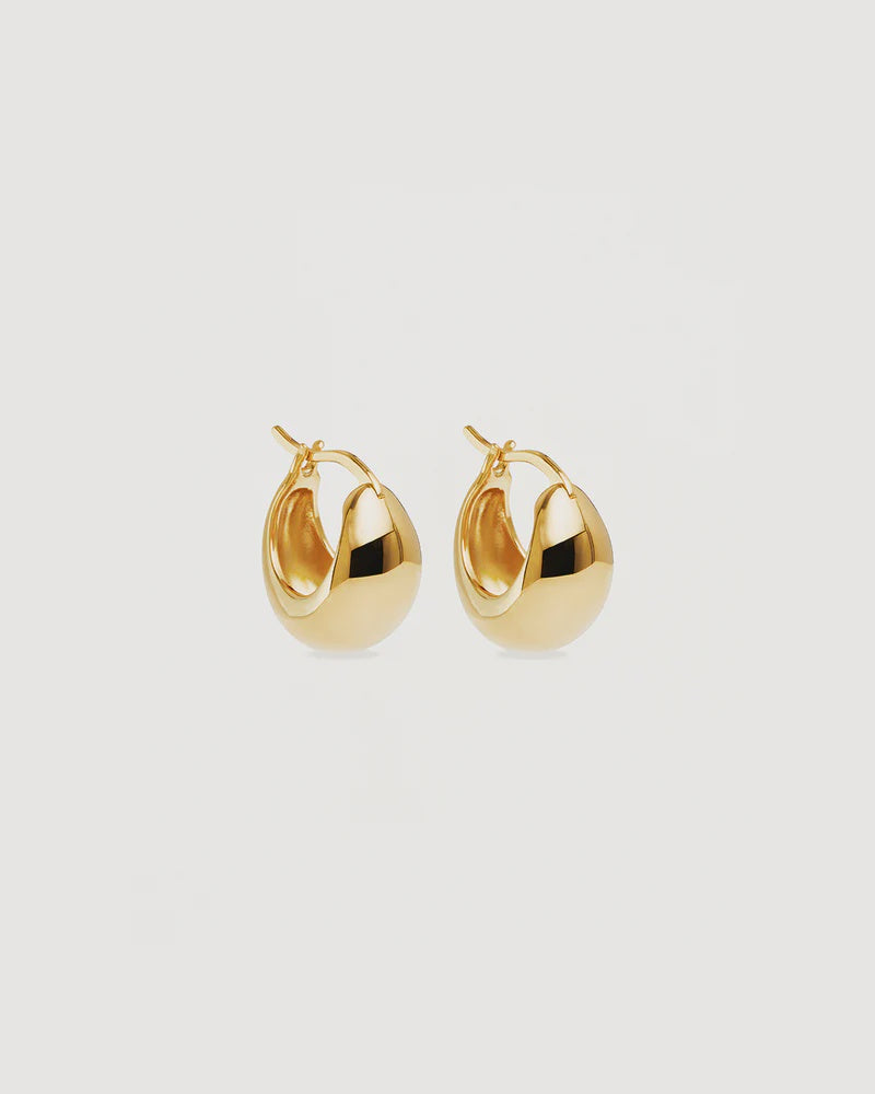 Charlotte 18k Gold Vermeil Sunkissed Small Hoops