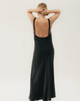Silk Laundry Deco Ruched Dress Black