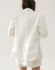 Silk Laundry Twill Miami Blazer White