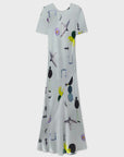 Silk Laundry Short Sleeve Bias Dress Protection