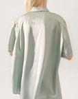 Silk Laundry Short Sleeve Boyfriend Shirt Alabaster