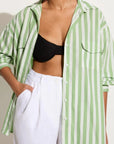 Brand Tyde Shirt Bayou Stripe Sage