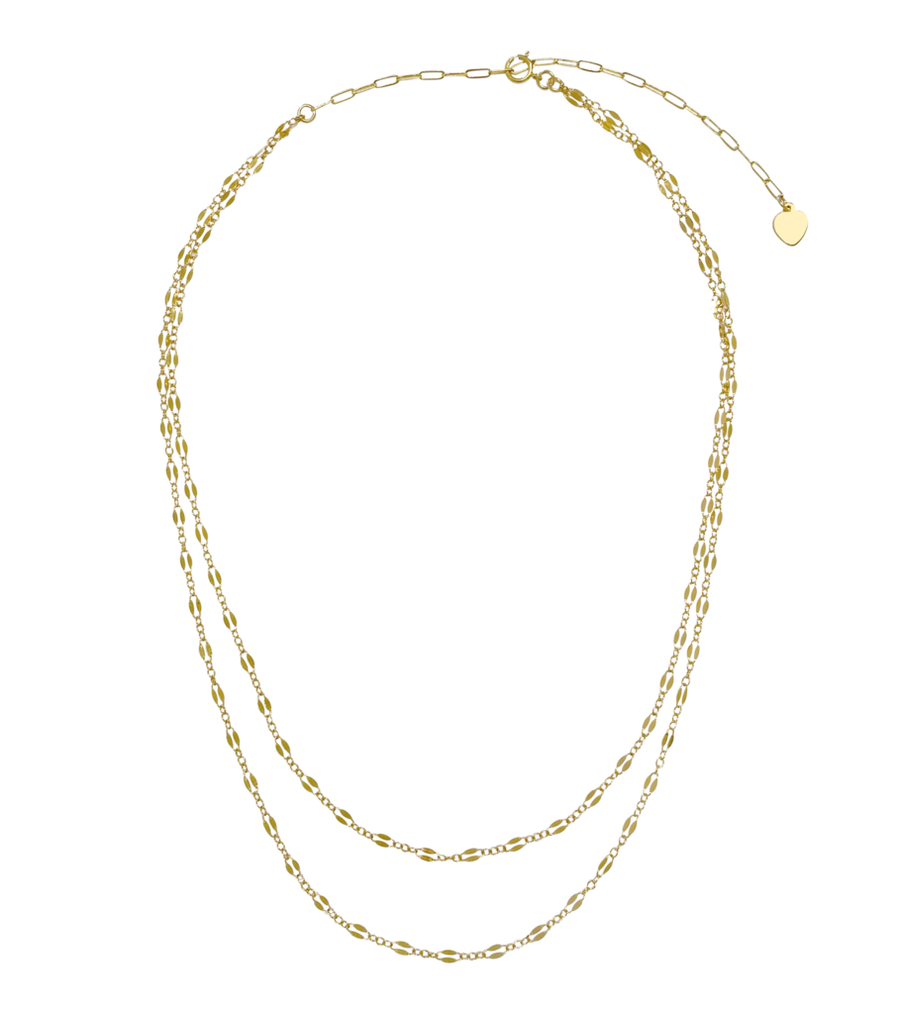 Misuzi Kendell Double Chain Necklace Gold