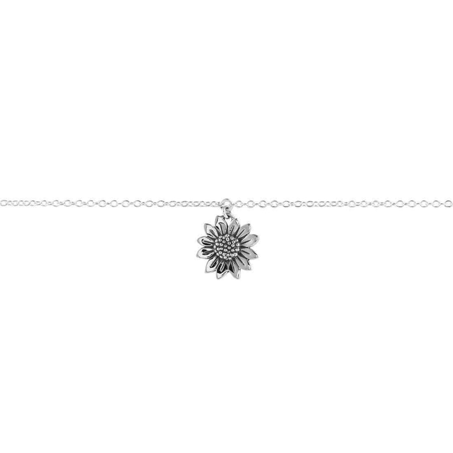 Midsummer Star Sunflower Silver Anklet