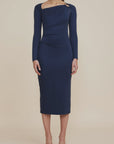 Acler Anderson Midi Dress Navy