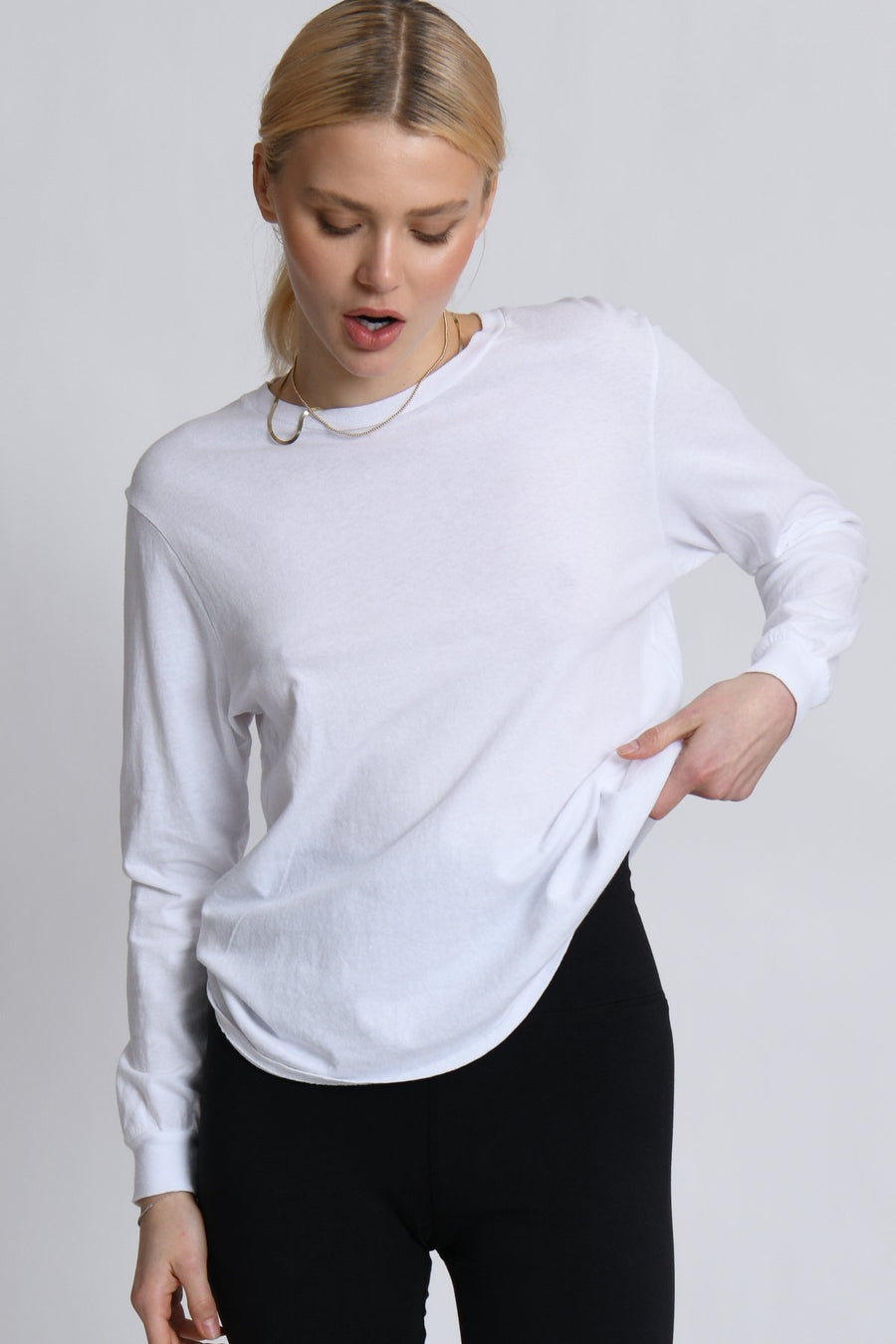 Perfectwhitetee Bowie Longsleeve Tee White