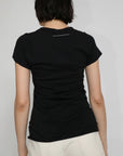 Bassike Front Seam Superfine T/Shirt Black
