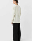 Marc Sutton Long Sleeve Sweater Tee White