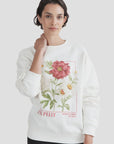 Ena Pelly Bouquet Relaxed Sweater Vintage White