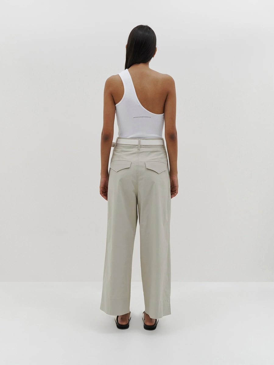 Bassike Relaxed Pleat Front Pant Agate Grey
