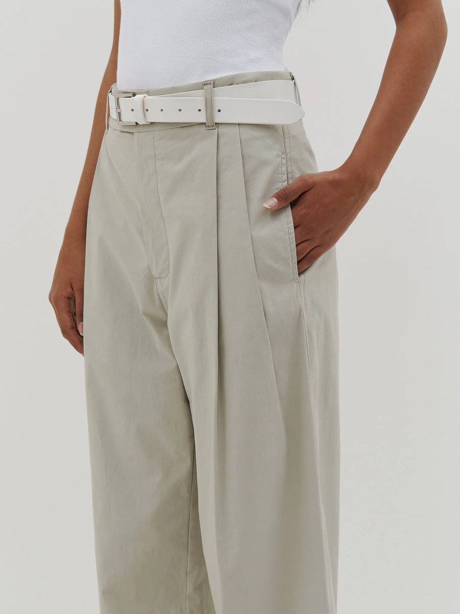 Bassike Relaxed Pleat Front Pant Agate Grey