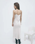 Silk Laundry 90s Slip Dress White