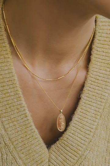 Wildthings Small Bar Necklace Gold