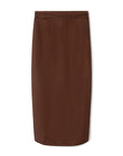 Zulu & Zephyr Chocolate Linen Wrap Skirt