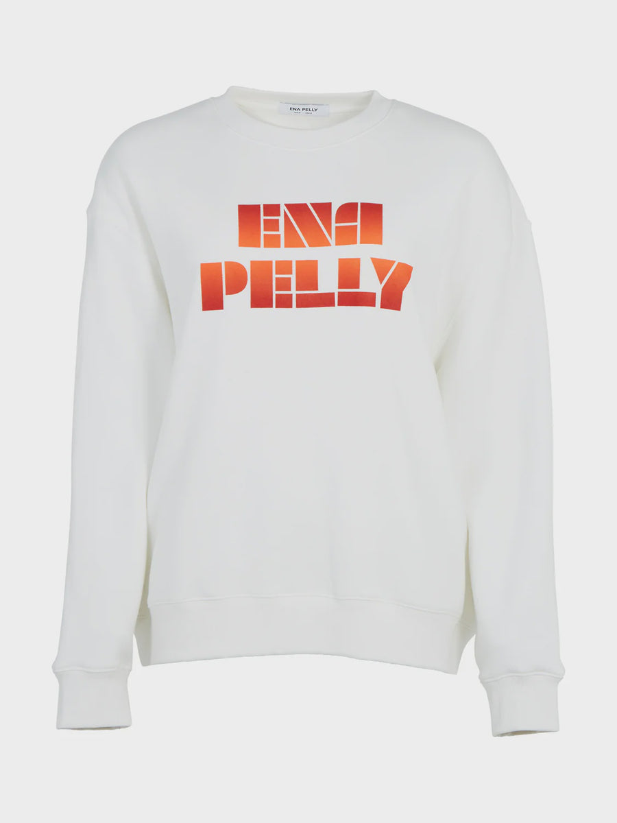 Ena Pelly Ombre Sweater Vintage White