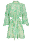 Shona Joy Belvedere High Neck Ruffle Mini Dress Tree Green