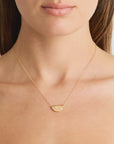 Charlotte 18k Gold Vermeil Lotus Short Necklace